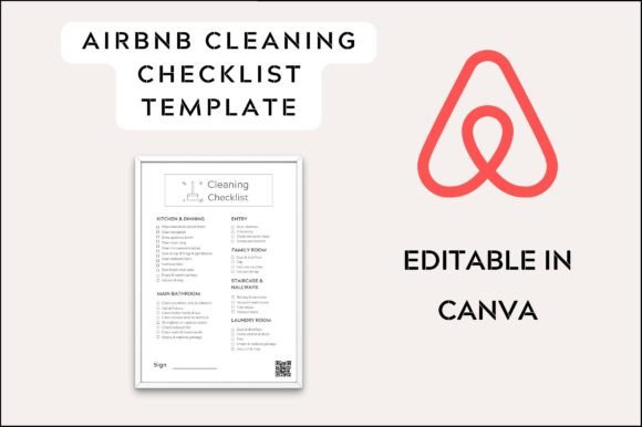 Airbnb Cleaning Checklist Template: Graphics for Real Brand Work