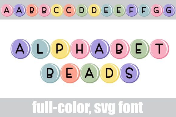 Alphabet Beads: A Pastel Color Fonts Review for Digital Sellers