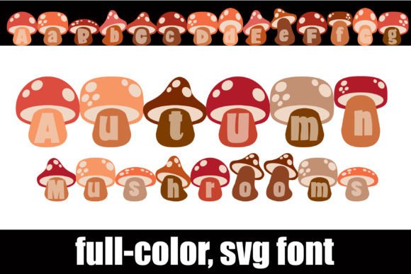 Autumn Mushrooms: A Color Fonts Gem for Seasonal Design