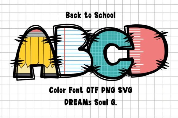Backto200pencil: A Playful Color Fonts Asset for Back-to-School Sellers