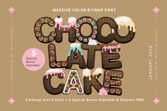 Chocolate Cake: A Warm, Playful Font for Embroidery Projects