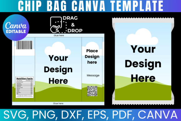 Custom Potato Chip Bag Graphics & Print Templates