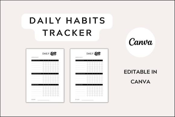 Daily Habits Tracker Template: Graphics for Purpose-Driven Brands