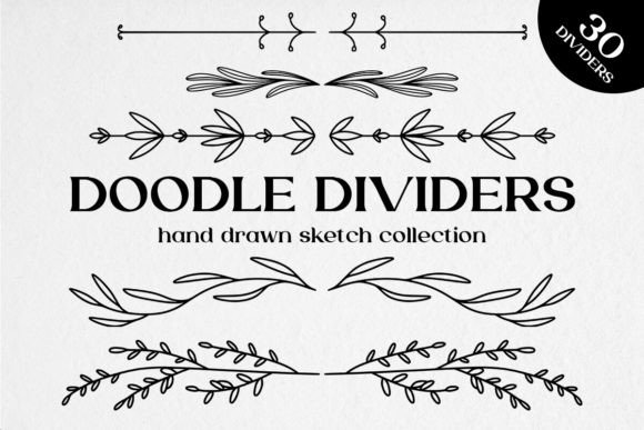 Doodle Dividers, Line Borders: Hand-Drawn Graphics & Illustrations