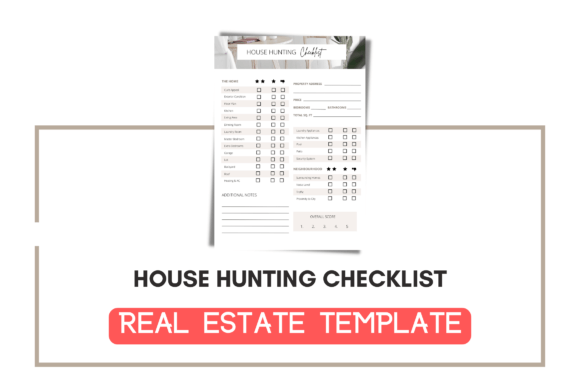 Editable House Hunting Checklist Graphics