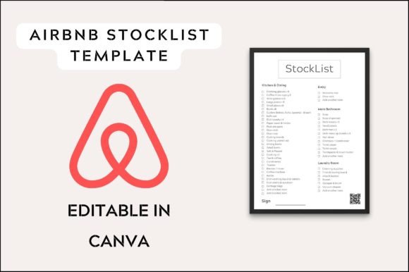 Editable Stocklist Checklist - Airbnb Graphics