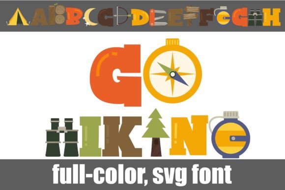 Go Hiking: A Vibrant Color Fonts Choice for Outdoor Content
