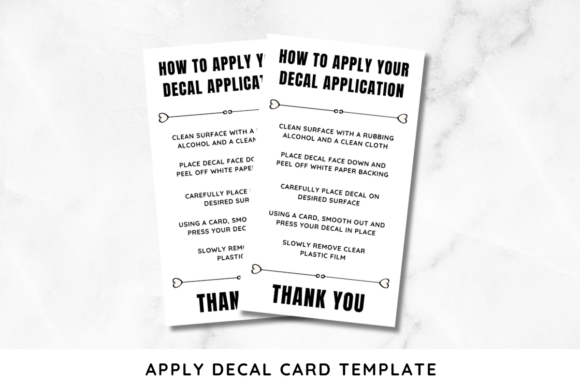 How to Apply Decal Card Template: Graphics & Print Templates