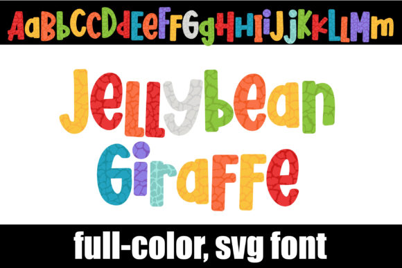 Jellybean Giraffe: A Playful Color Fonts Asset for Handmade Brands