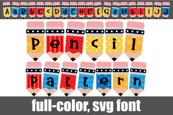 Pencil Pattern: A Vibrant Color Fonts Choice for Creative Publishers
