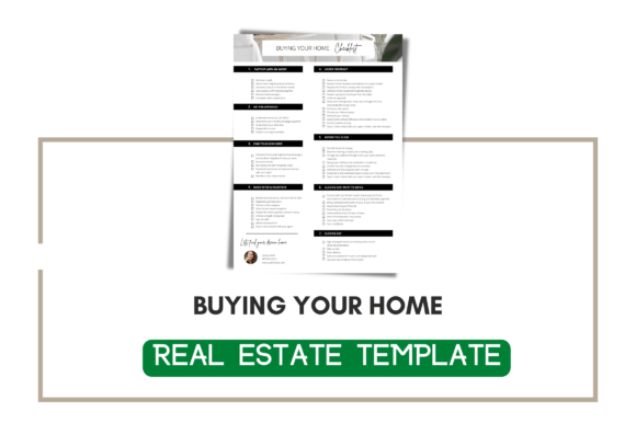 Premium Buying Your Home Checklist Graphics