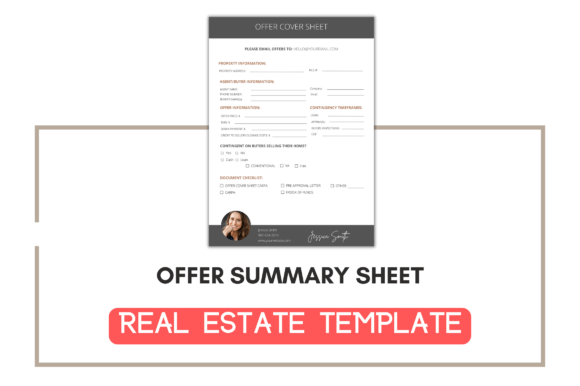 Premium Offer Summary Sheet Template: Graphics for Real Publishing