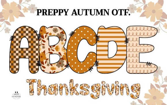 Preppyfall3 Checkered: A Color Fonts Gem for Fall Editorial Design
