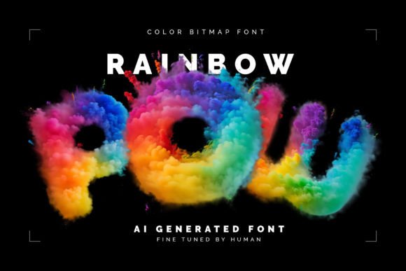 Rainbow Pow: A Vibrant Color Fonts Choice for Local Branding