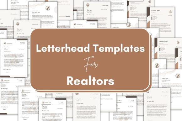 Real Estate Letterhead Templates: Graphics & Print Templates