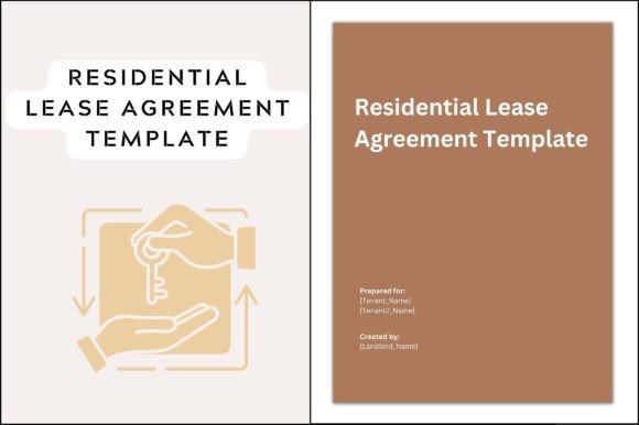Residential Lease Contract Word Canva: Graphics for Marketing Templates