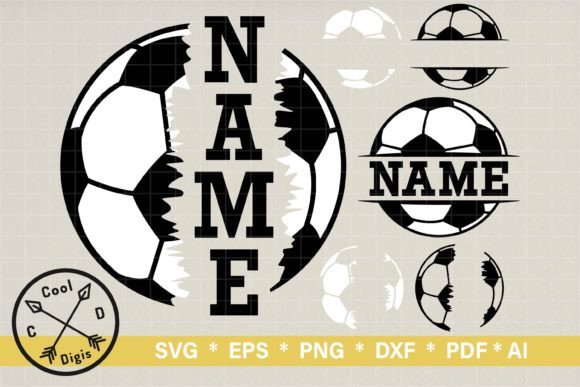 Soccer Ball Name SVG Clipart for Cricut: Graphics & Crafts