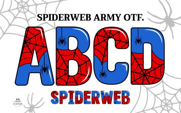 Spiderweb Army Fonts: A Color Fonts Review for Crafters