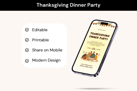 Thanksgiving Dinner Party Invitation