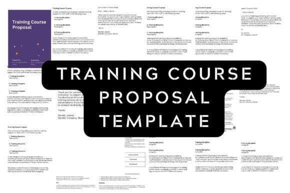 Training Course Proposal Template Canva: Graphics for Marketing Templates